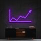 steigende Diagrammlinie mit Pfeil LED-Neonschild für Büro Home Office