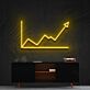 steigende Diagrammlinie mit Pfeil LED-Neonschild für Büro Home Office