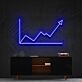 steigende Diagrammlinie mit Pfeil LED-Neonschild für Büro Home Office