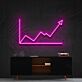 steigende Diagrammlinie mit Pfeil LED-Neonschild für Büro Home Office