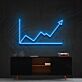 steigende Diagrammlinie mit Pfeil LED-Neonschild für Büro Home Office