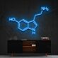 Serotonin Molekülstruktur LED-Neonschild für Wohnzimmer oder Büro