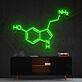 Serotonin Molekülstruktur LED-Neonschild für Wohnzimmer oder Büro