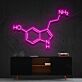 Serotonin Molekülstruktur LED-Neonschild für Wohnzimmer oder Büro