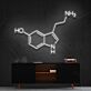 Serotonin Molekülstruktur LED-Neonschild für Wohnzimmer oder Büro