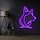 Hundekopf Umriss LED-Neonschild Wohnzimmer Büro