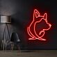 Hundekopf Umriss LED-Neonschild Wohnzimmer Büro