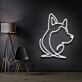 Hundekopf Umriss LED-Neonschild Wohnzimmer Büro