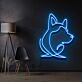 Hundekopf Umriss LED-Neonschild Wohnzimmer Büro