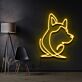 Hundekopf Umriss LED-Neonschild Wohnzimmer Büro