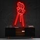 Filmprojektor auf Stativ LED-Neonschild für Wohnzimmer oder Heimkino