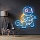 Blaues Cartoon Tier LED Neonschild als Wanddekoration