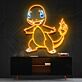Oranges Cartoon Tier LED Neonschild als Wanddekoration