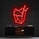 Chinesische Take-out Box mit Essstäbchen LED-Neonschild für Restaurant oder Küche