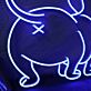 Hund von hinten LED-Neonschild Wohnzimmer Haustierladen