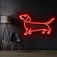 Dackel LED-Neonschild für Wohnzimmer und Haustierliebhaber