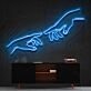 zwei sich berührende Hände LED-Neonschild für Wohnzimmer Kunstdekoration
