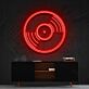 Schallplatte LED-Neonschild Wohnzimmer Musikstudio