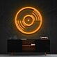 Schallplatte LED-Neonschild Wohnzimmer Musikstudio