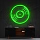 Schallplatte LED-Neonschild Wohnzimmer Musikstudio