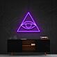 Auge im Dreieck LED-Neonschild für Wohnzimmer oder Büro