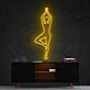 Yoga Figur in Baumstellung LED-Neonschild für Wohnzimmer oder Yoga Studio