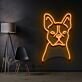 Französische Bulldogge LED-Neonschild Wohnzimmer Haustierladen