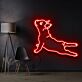 springender Hund LED-Neonschild für Wohnzimmer oder Haustierladen