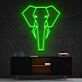 Elefantenkopf LED-Neonschild für Wohnzimmer oder Büro