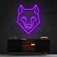 Wolfkopf LED-Neonschild Wohnzimmer Büro