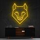 Wolfkopf LED-Neonschild Wohnzimmer Büro
