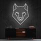 Wolfkopf LED-Neonschild Wohnzimmer Büro
