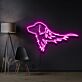 Golden-Retriever-Kopf als LED-Neonschild