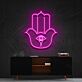 Hamsa Hand mit Auge LED-Neonschild für Wohnzimmer oder Meditationsraum