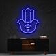 Hamsa Hand mit Auge LED-Neonschild für Wohnzimmer oder Meditationsraum