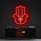 Hamsa Hand mit Auge LED-Neonschild für Wohnzimmer oder Meditationsraum
