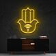 Hamsa Hand mit Auge LED-Neonschild für Wohnzimmer oder Meditationsraum