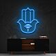 Hamsa Hand mit Auge LED-Neonschild für Wohnzimmer oder Meditationsraum