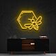 Biene mit Wabenform LED-Neonschild Wohnzimmer Büro