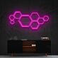 Bienenwaben Muster LED-Neonschild für Wohnzimmer oder Büro