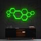 Bienenwaben Muster LED-Neonschild für Wohnzimmer oder Büro