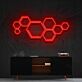 Bienenwaben Muster LED-Neonschild für Wohnzimmer oder Büro