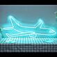 Passagierflugzeug LED-Neonschild Wohnzimmer Büro