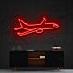 Passagierflugzeug LED-Neonschild Wohnzimmer Büro