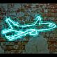 Passagierflugzeug LED-Neonschild Wohnzimmer Büro