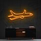 Passagierflugzeug LED-Neonschild Wohnzimmer Büro