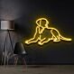 liegender Hund LED-Neonschild Wohnzimmer Haustierladen