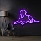 liegender Hund LED-Neonschild Wohnzimmer Haustierladen