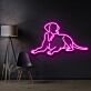 liegender Hund LED-Neonschild Wohnzimmer Haustierladen
