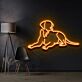 liegender Hund LED-Neonschild Wohnzimmer Haustierladen